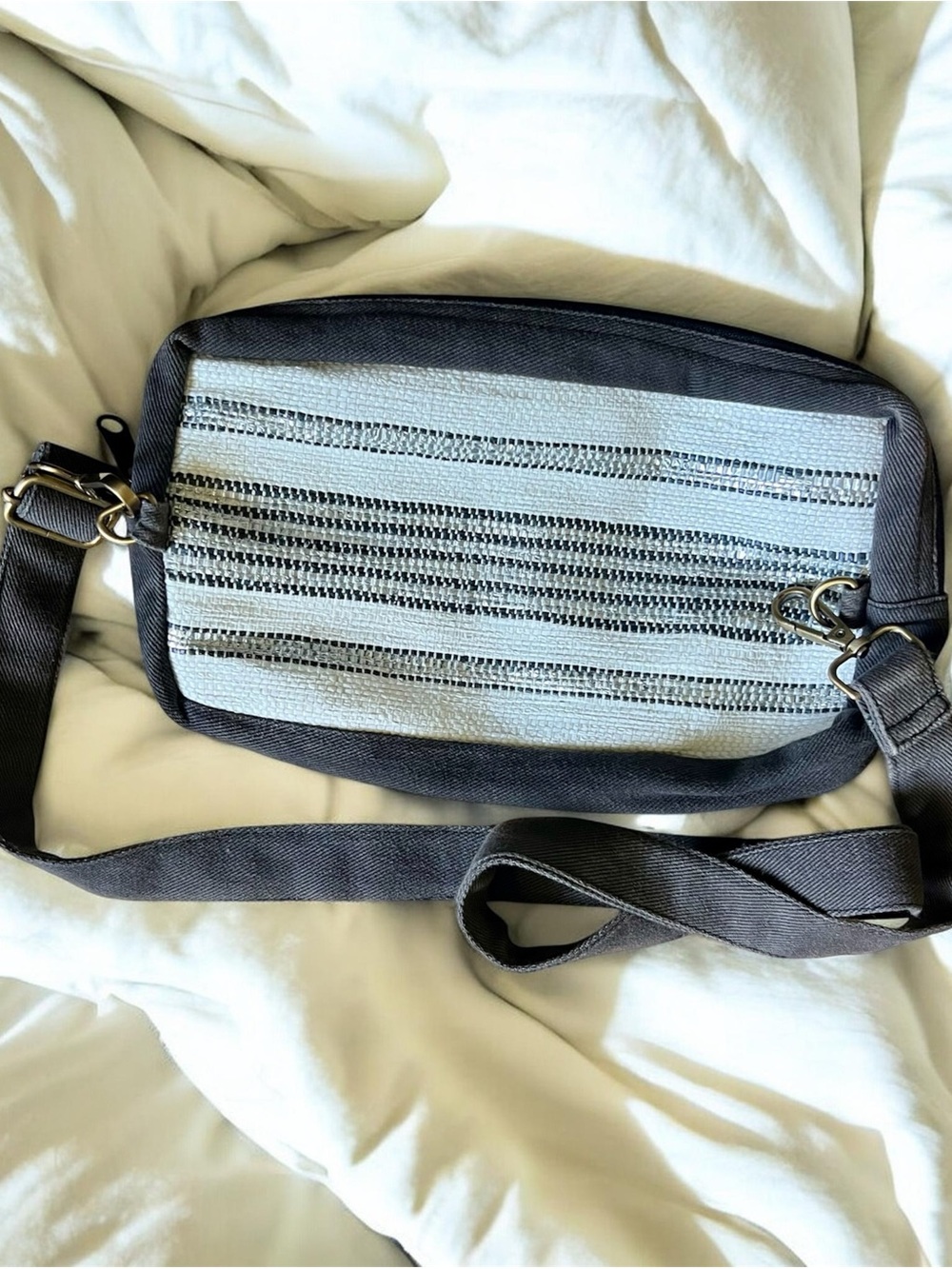 RARE Thela Chocolate Brown Crossbody Bag Sustainable Vegan Recycled Materials